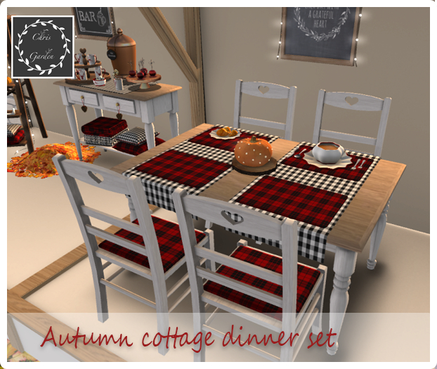 C*Autumn cottage Dinner Set