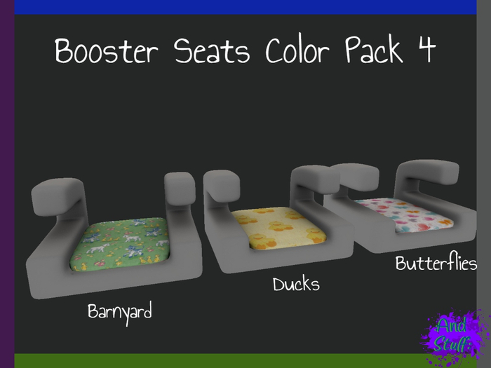 :And Stuff: Booster Seats Color Pack 4