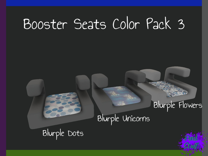 :And Stuff: Booster Seats Color Pack 3