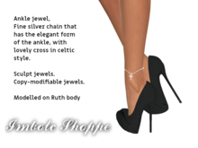 Ankle bracelets, silver, sculpt, copy-modifiable, imbolc
