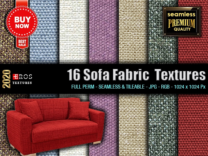 16 Sofa Fabric Textures by {EROS Textures Lab}