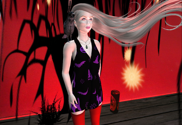 Spook Dress Purple Print