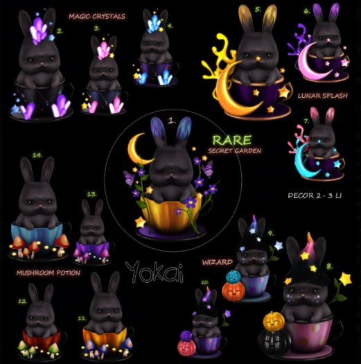 3.YOKAI - Bunny Magic Cup - Magic Crystals (pink)