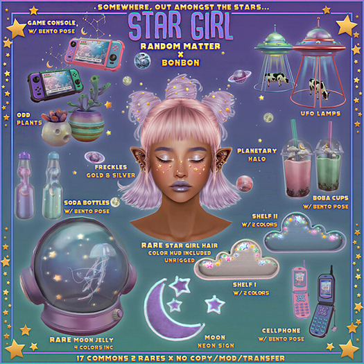 .random.Matter. x Bonbon - Star Girl - Freckles [Gold]