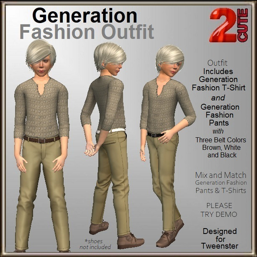 Second Life Marketplace - [2cute] Generation Fashion Outfit - Cube Style