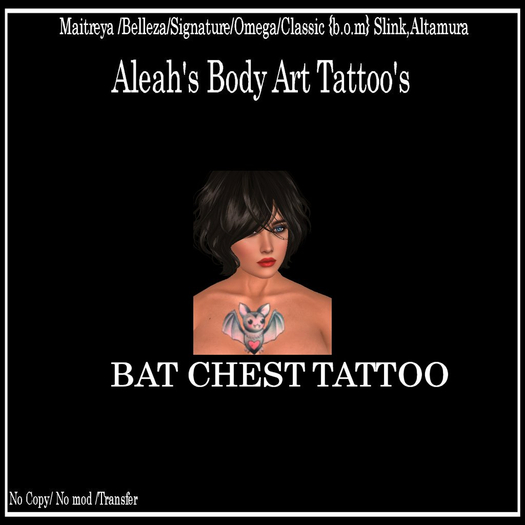 BAT CHEST TATTOO