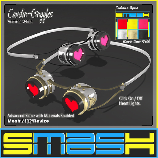 SMASH - Cardio-Goggles (White) BAG