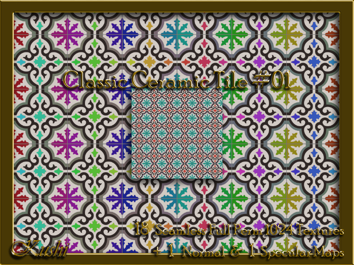 !Kushi! ClassicCeramicTile01 Textures -WearToUnpack