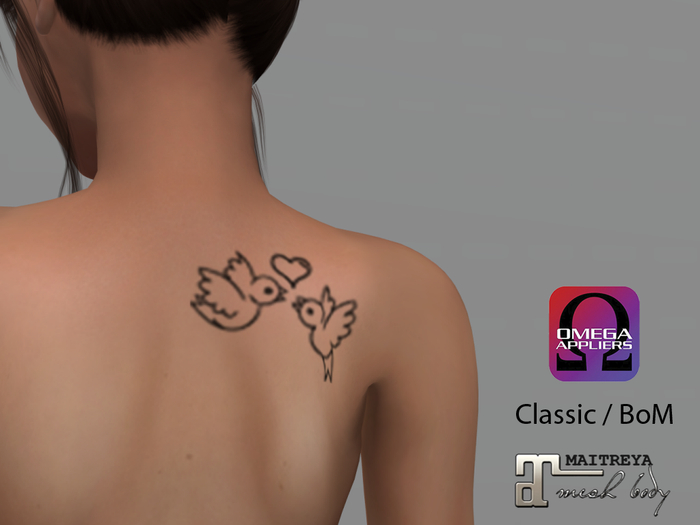 [VICTORIA] Birds and Heart Tattoo