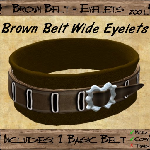 Brown Belt - Wide Eyelets