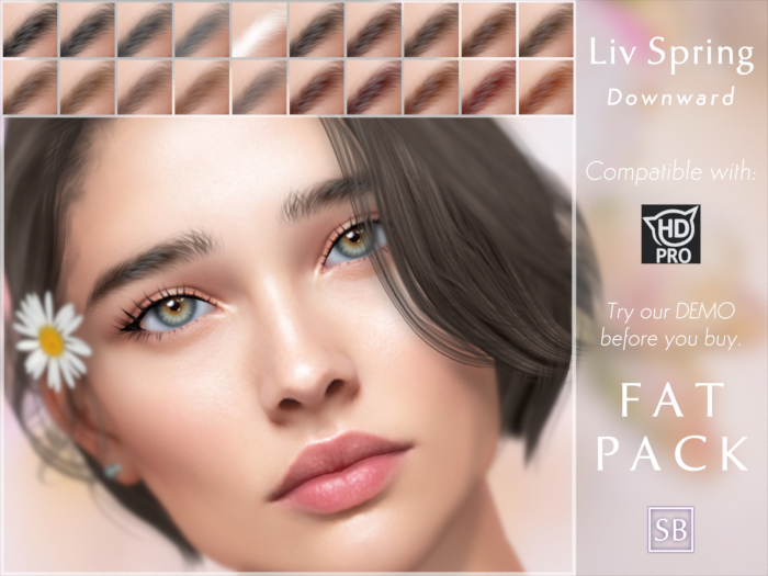 Eyebrows, Catwa HDPRO: LivSpring.Downward.Fatpack
