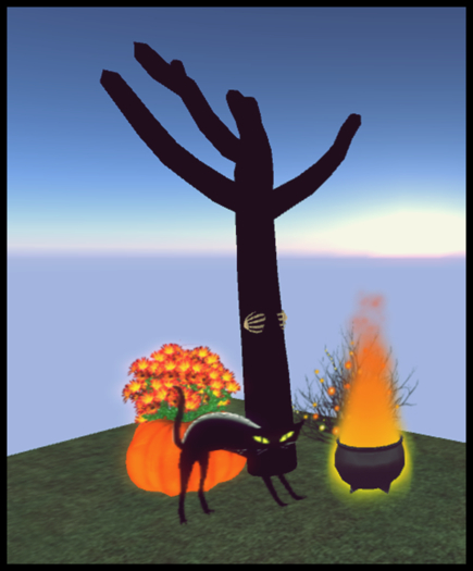 Halloween tree with pot