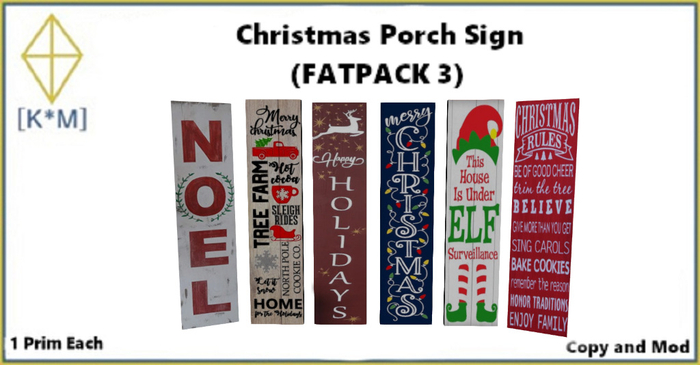 [K*M] Christmas Porch Sign (FATPACK 3)