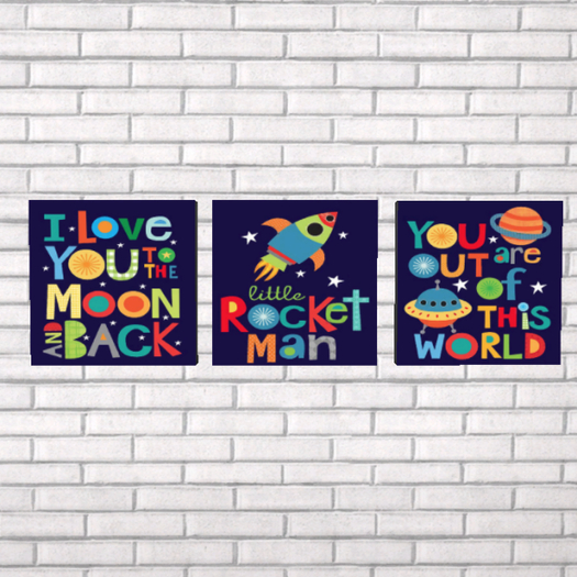 {RD} To The Moon Wall Art