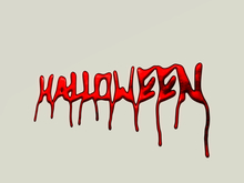 Halloween-Bloody Sign-Flashing