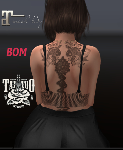 Tattoo  Fish and HUD for Maitreya  and BOM