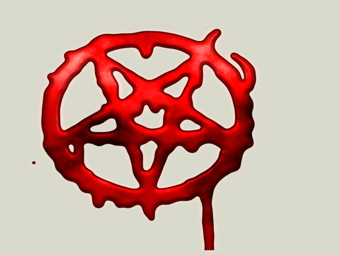 Halloween-Bloody Pentagram-Flashing