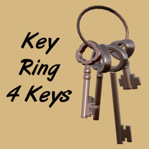 Set of Four Skeleton Keys