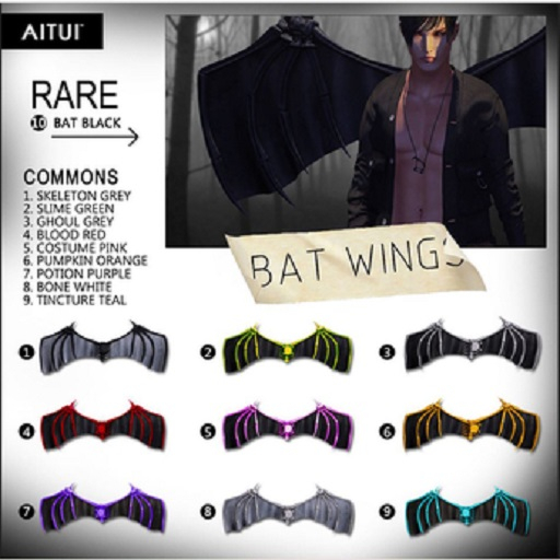 AITUI - Bat Wings - Skeleton Grey
