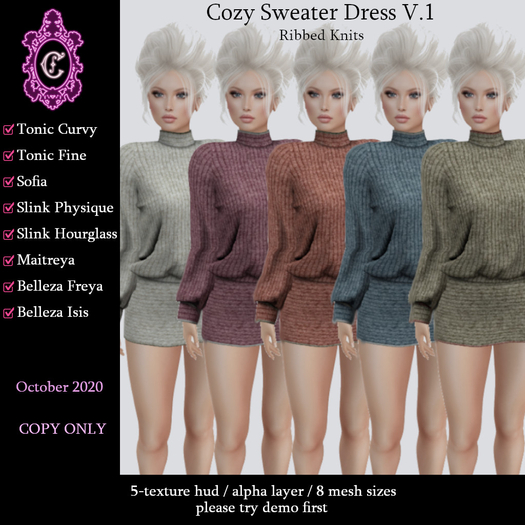 ::C S:: Cozy Sweater Dress V.1