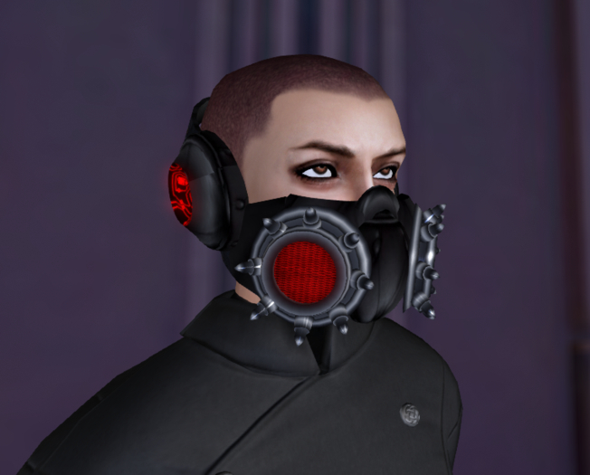 cyber mask with spikes