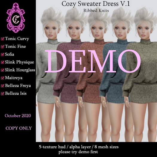 ::C S:: Cozy Sweater Dress V.1 DEMO