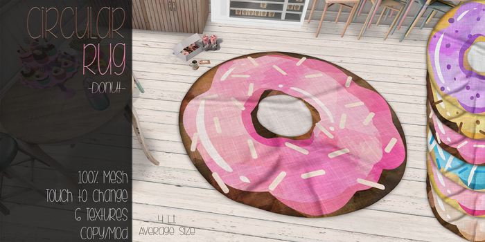 [QE Home] Circular Rug -Donut- *Summer Promo Price*