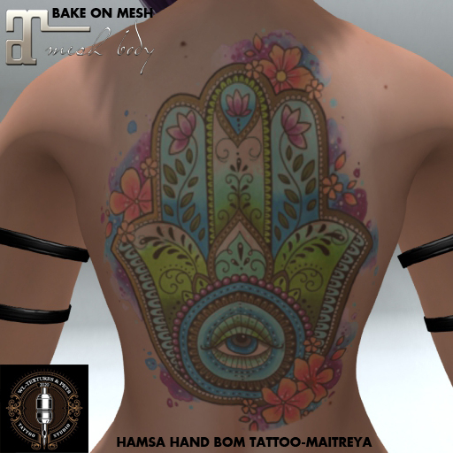 WL-Hamsa Hand BOM Tattoo 