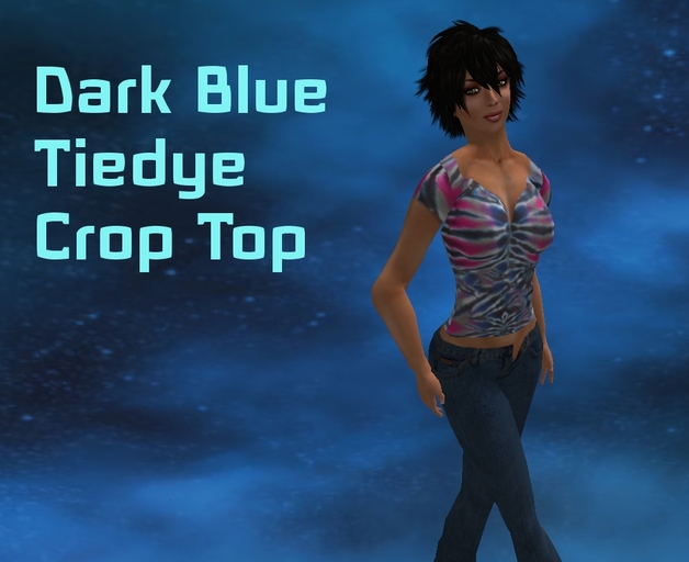 Blue tiedye crop tank top - Boxed