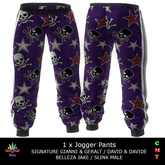 M - AUSTIN JOGGERS - Skulls & Stars Purple - Mens