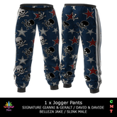 M - AUSTIN JOGGERS - Skulls & Stars Blue - Mens