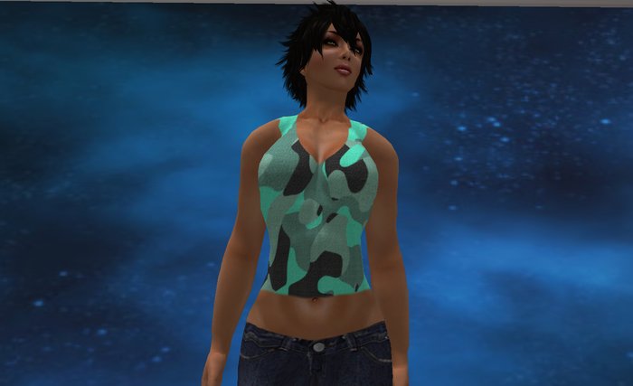 Blue Green Camo Tank - Boxed