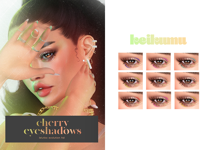 keikumu - cherry eyeshadows