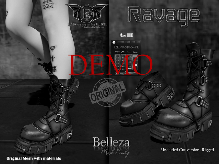 D*E*M*O  L'Emporio&PL ::*Ravage*::-Combat Boots-Belleza Fem-REZ
