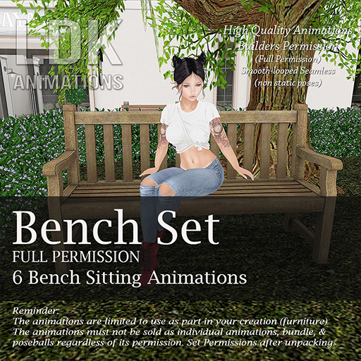 Full Permission 6 Bench Animations Set Pack 01