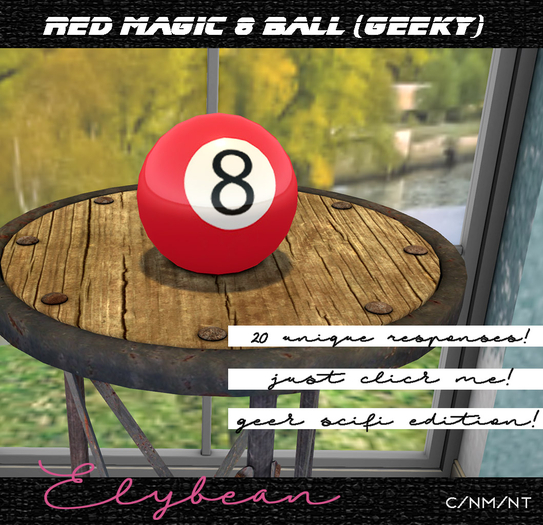 Elybean+Red Magic 8 Ball (Geeky Edition)