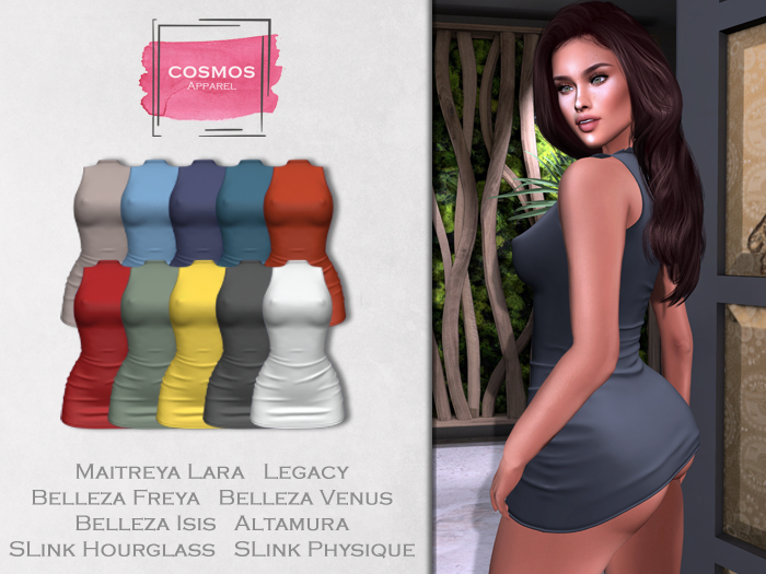 [COSMOS] Giorgina Bodycon Dress Satin / 10 Colors Fatpack