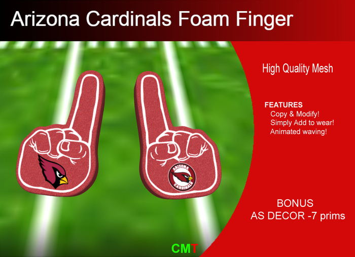SM - Arizona Cardinals Foam Finger (box)