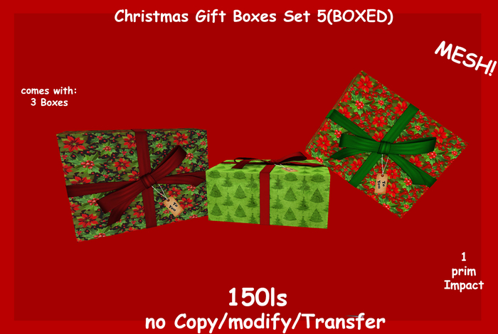 Christmas Gift Boxes Set 5(BOXED)