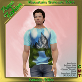 Peeps Fashion Mountain Stream Tshirt Male