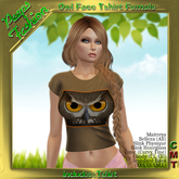 Peeps Fashion Owl Face Tshirt Female
