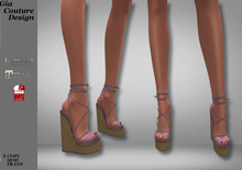 "GCD" Julie Polka Dot Wedges Blush