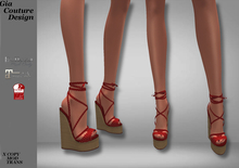 "GCD" Julie Polka Dot Wedges Red