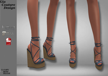 "GCD" Julie Polka Dot Wedges Slate