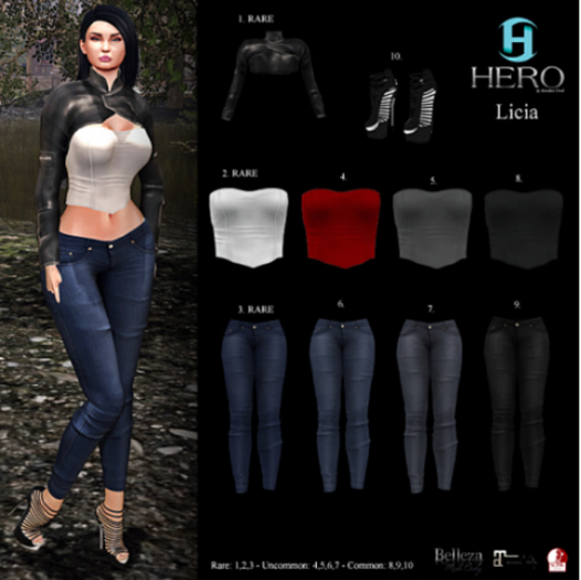 2 - HERO - Licia Gacha - Top White - RARE