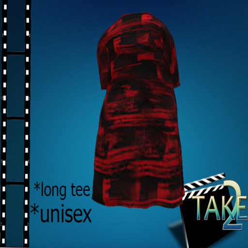 [T2] Long Brick tee red [K/B]