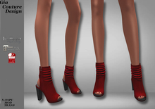 "GCD" Charlotte Suade Boots Red