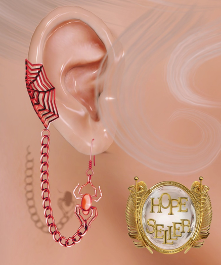 [HS] Ear cuffs Spider [RED]