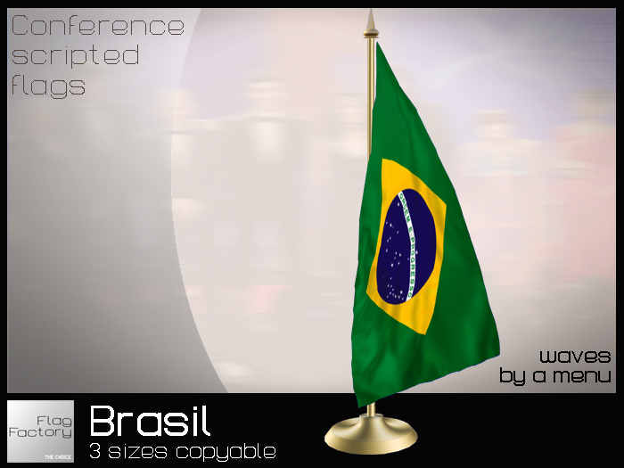 Bandeiras do Brasil * Conference flag * Realistic flags waving menu