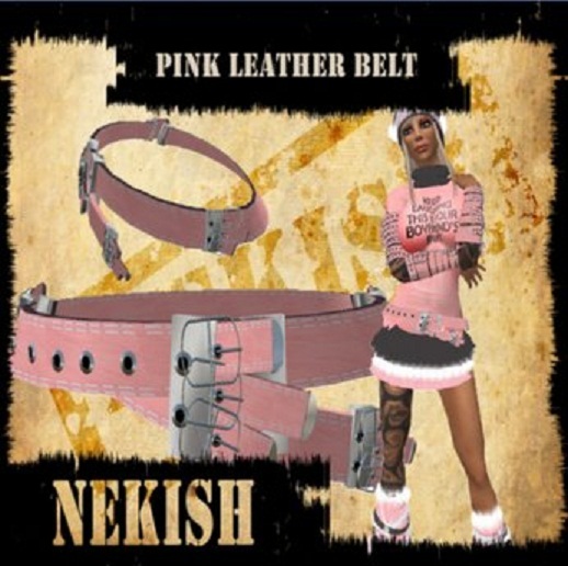 ! Bliss Designs - [NEKISH] Collection2 -  Pink Leather Belt